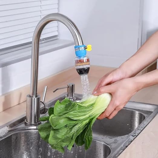 Activated Carbon Faucet Water Filter Universal Interface Home Kitchen Faucet Tap Water Tap Filter Multilayer Clean Purifier Filter Cartridge Five Layer Water Filter